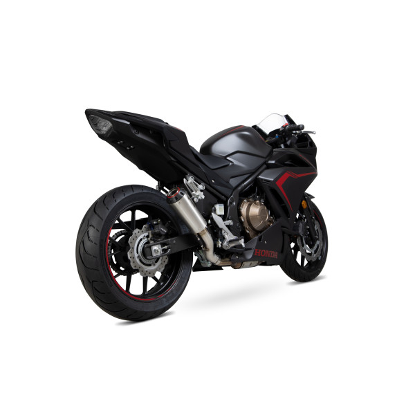 Scorpion Exhaust Honda CBR500 R 2019 - 2023 Red Power Slip-on Brushed Stainless Steel Sleeve